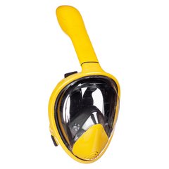 Полнолицевая маска для плавания, для снорклинга Aolais L/XL желтая