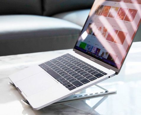 Регулируемая подставка столик для ноутбука Laptop Stand Silver
