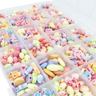 Детский набор бусин для творчества DIY Beads Set 450 предметов в кейсе