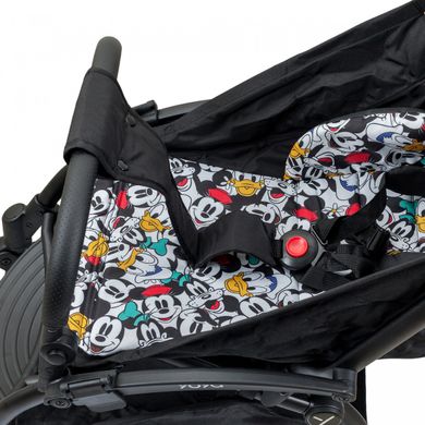 Прогулочная коляска Yoya 175A+ Premium Edition Duck Дисней рама черная, колеса ч/б