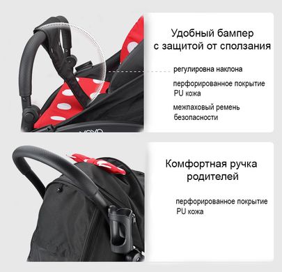 Прогулянкова коляска Yoya 175A+ Premium Edition Black Чорний чорна рама, колеса ч/б