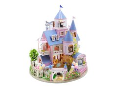 Ляльковий 3D будиночок конструктор Румбокс Fairy Castle L2121Z Казковий замок (Dust Cover із захисним куполом)