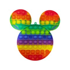 Антистресс сенсорная игрушка Pop It Большой Микки Маус (20х20 см) Радужный