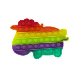 Антистресс сенсорная игрушка Pop It Большой единорог (20х20 см) Радужный