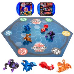 Игровой набор SB Bakugan Battle planet 4 бакугана в синем кейсе + игровая арена в подарок (Бакуганы: Гидориус, Драгоноид, Фанзор, Нилиус)
