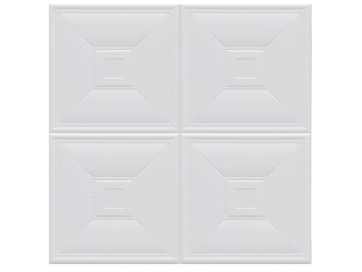 Самоклеющаяся 3D панель 700x700x8мм (ZH-1) Белый имитация плитки