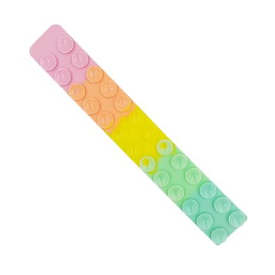 Сквидопоп силиконовая лента игрушка-антистресс Squidopop с липучками Прямоугольник комбинация 5 цветов Пастельно-радужный