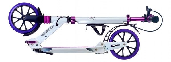 Двухколесный самокат Maraton Decider 2022 (Модель 2022 года с ручным и ножным тормозом) Фиолетовый