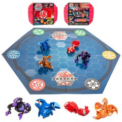 Игровой набор SB Bakugan Battle planet 4 бакугана в красном кейсе + игровая арена в подарок (Бакуганы: Гидориус, Драгоноид, Фанзор, Нилиус)