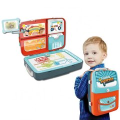 Детский обучающий набор для рисования Backpack packing 3in1 | Рюкзак для творчества с магнитной доской Синий