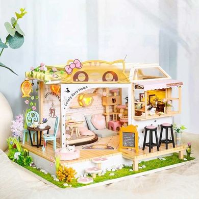Ляльковий 3D будиночок конструктор Румбокс Cat Cafe Garden M2111