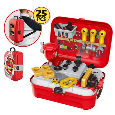 Детский игровой набор мастера для мальчиков Play Home с игрушечными инструментами 25 штук в рюкзаке