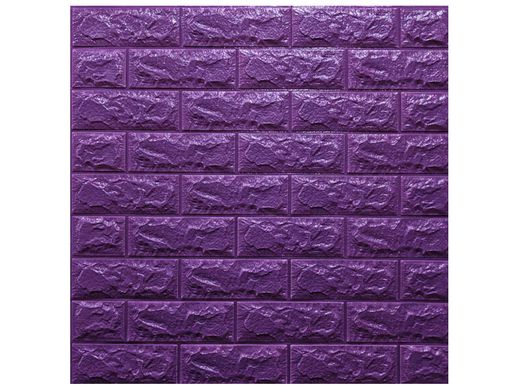 Самоклеющаяся 3D панель 700x770x6мм (CS-13) Фиолетовый кирпич