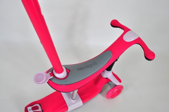 Самокат - беговел Maraton Credo II G 3 в 1 (Модель 2022 года с регулируемой родительской ручкой) Розовый
