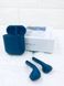 Беспроводные сенсорные наушники темно-синие i12 TWS Pods dark blue и фитнес браслет Band М5