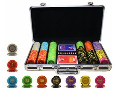 Профессиональный набор для игры в покер Compass 300 номинальных фишек в кейсе