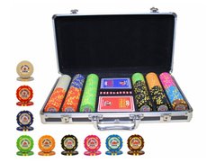 Профессиональный покерный набор Texas Holdem Poker 300 номинальных фишек в кейсе