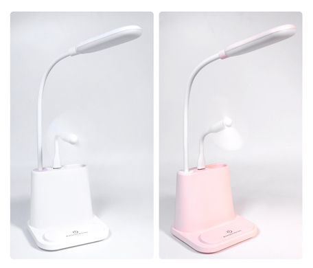 Бездротова лампа Desk Lamp із акумулятором Рожева | USB + утримувач | 1200 Mah